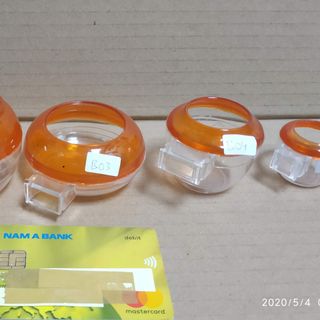 B01; Cặp Cóng nhựa đựng thức ăn cho chim dạng cao, phi 6cm cao 5cm
