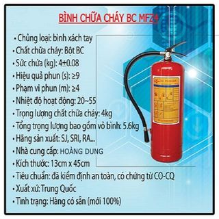 BÌNH CỨU HỎA MFZ4 BC 4Kg giá sỉ