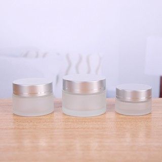Hũ Thủy Tinh Mờ Nắp Bạc Đựng Mỹ Phẩm 5g/10g