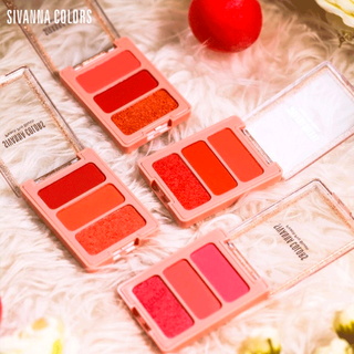 Bảng mắt má 3 ô Sivanna Peach Pro Blush HF6030 6g