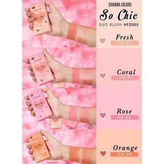 Phấn má Sivanna Color Chic Matte & Shimmer Duo Blush HF2005