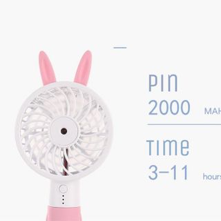 Quạt cầm tay mini phun sương tự động pin khủng 2000mAh chất liệu ABS siêu bền thiết kế nhỏ gọn có cổng sạc