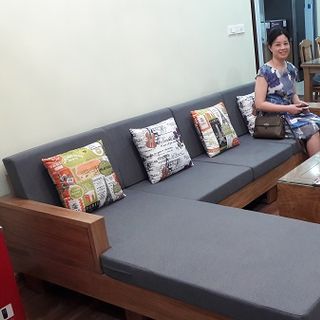Nệm lót ghế gỗ phòng khách