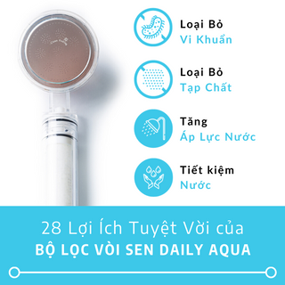 Trọn Bộ Vòi Sen Lọc Nước Lõi Lọc Tạo Hương Daily Aqua