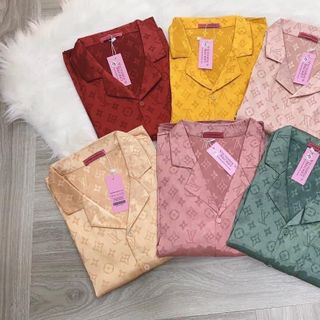 Pijama Gấm Lụa Cộc Đùi Cao Cấp - Đồ Bộ