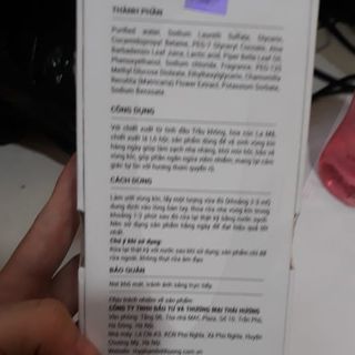 Hàng chẩn công ty -LADY CARE LINH HƯƠNG DUNG DỊCH VỆ SINH- BAO TEST MÃ VẠCH