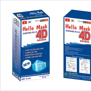 Khẩu Trang 4D Hello Mask Màu Xanh
