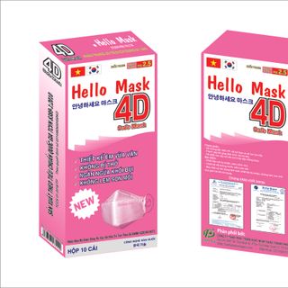 Khẩu Trang 4D Hello Mask Màu Xanh