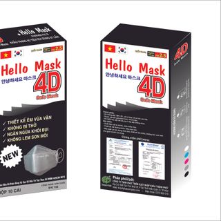 Khẩu Trang 4D Hello Mask Màu Xanh