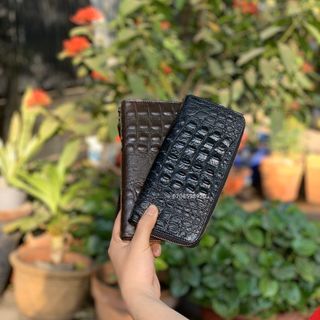 clucth cầm tay da bò dập vân cá
