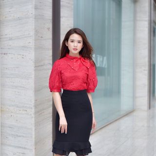 Chân váy bút chì chân bèo công sở