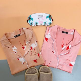 Đồ bộ mặc nhà chất vải satin lụa mát