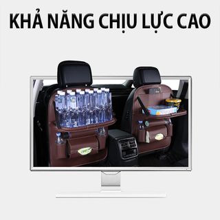 TÚI DA TREO ĐỒ SAU GHẾ Ô TÔ XE HƠI MÀU ĐEN/NÂU/KEM