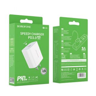 Cóc Sạc Nhanh BA38 PD3.0 18W Borofone - Đầu ra Type-C chuẩn US