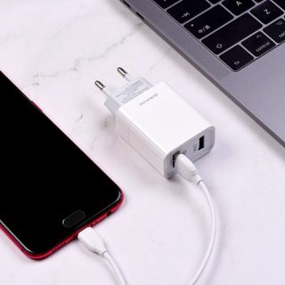 Bộ Cóc Cáp Sạc Nhanh QC3.0 BA39A Borofone - 2 cổng sạc - cổng Micro-USB chuẩn EU