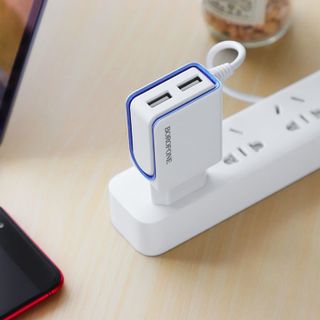 Bộ Cóc Cáp Sạc BA35A Borofone - 2 Cổng USB - Cổng Lightning chuẩn EU