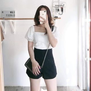 Quần short túi vuông chất tuyết mưa