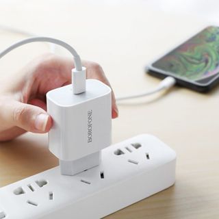 Bộ Cóc Cáp Sạc Nhanh BA38A PD3.0 18W Borofone - Cổng Type-C Ra Lightning chuẩn EU