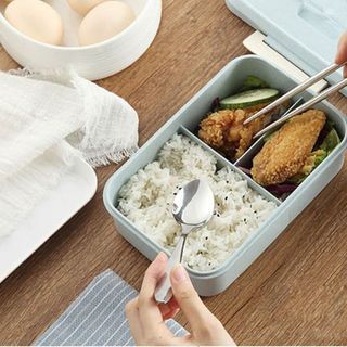 Hộp đựng cơm lúa mạch 3 ngăn kèm thìa đũa-dfhdfh