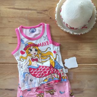 Bộ cotton xuất hàn bé gái