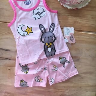 Bộ cotton xuất hàn bé gái