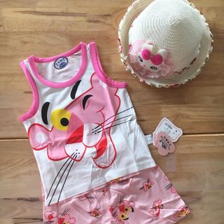 Bộ cotton xuất hàn bé gái