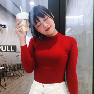 Áo thun trơn cổ 3 phân