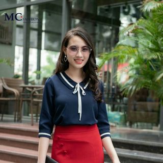 Áo kiểu nữ dây nơ