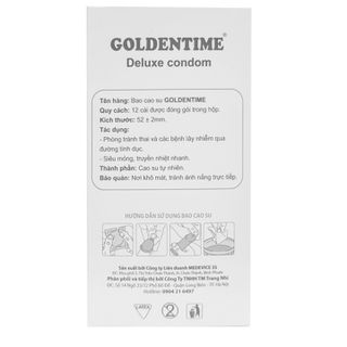 Bao Cao Su Goldentime Siêu Mỏng (12 Cái)