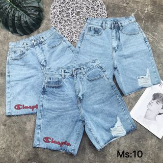 Quần ngố jean nữ in chữ chuyên sỉ jean 2KJean