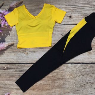 Bộ tập croptop chéo lưng vn