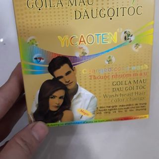 DẦU gội nhuộm ĐEN TÓC Yicaoten- 1 hộp 10 gói