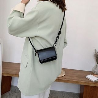 Túi đeo chéo mini dây đeo phối dây xích thời trang D836