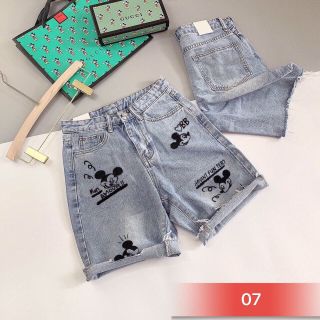 Quần ngố jean nữ in hình Mickey chuyên sỉ jean 2KJean