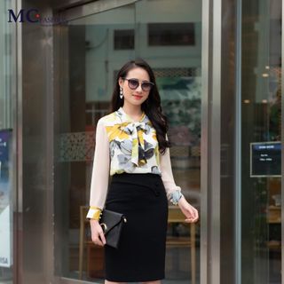 Áo hoa kiểu nữ tay lưới