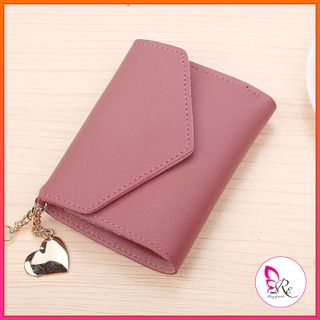 Ví Nữ Mini Cầm Tay Kiểu Dáng Bao Thư Dây Móc Tua Rua Trái Tim VN005