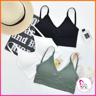 Áo bra thun gân hở lưng siêu mát, áo bra thun gân gym yoga khoét lưng chữ U QL025