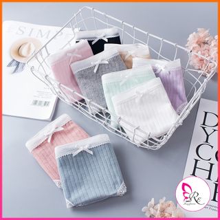 Quần lót nữ, quần lót cotton gân tăm đẹp thấm hút mồ hôi QL20