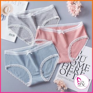 Quần lót nữ, quần lót cotton gân tăm đẹp thấm hút mồ hôi QL20