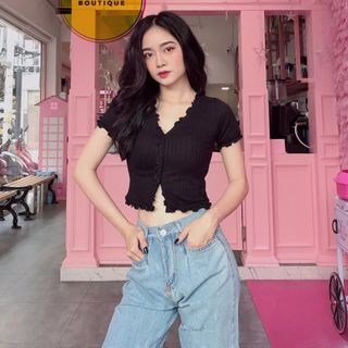 Áo Croptop Cuốn Biên Jennie LA BOUTIQUE 231