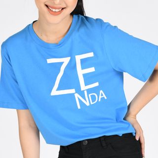 Áo thun in chữ ZENDA