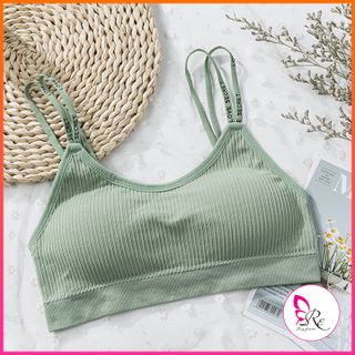 Áo Bra Len Tăm 2 Dây Mẫu Mới Đệm Nâng Ngực Dày QL027