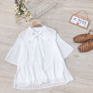 Áo nhún li cột nơ