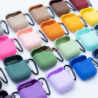 Bao silicon bảo vệ Airpod, Airpod 2 kèm móc treo chìa khoá