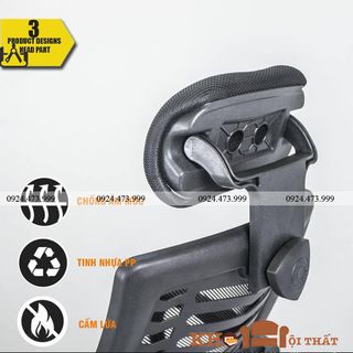 Ghế xoay lưới tựa đầu GVP-07