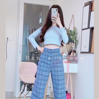 Quần suông caro hot hit