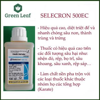 thuốc trừ sâu Selecron 500ec trừ các loại rầy xanh, sâu cuốn lá, sâu xanh, sâu khoang