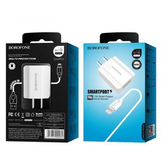 Bộ Cóc Cáp Sạc BA15 Borofone - 1 Cổng USB - Cổng Lightning - chuẩn CN