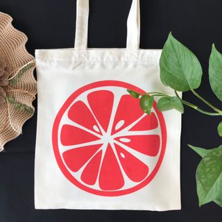 Túi vải tote, túi vải canvas màu trắng in họa tiết
