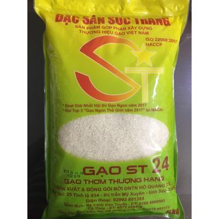 Gạo ST24 Hồ Quang Cua túi 5kg